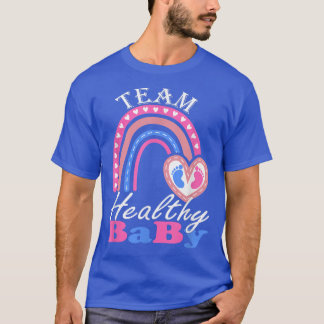 Funny gender reveal of team healthy baby party sup T-Shirt