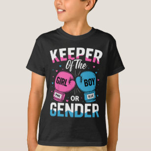 Funny Gender Reveal Party Keeper Of Gender Boxing  T-Shirt