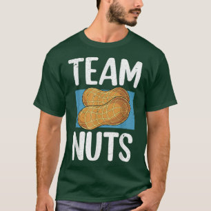 Funny Gender Reveal Party Team Nuts Team Boy Gende T-Shirt