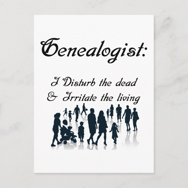 Funny Genealogy  Postcard (Front)