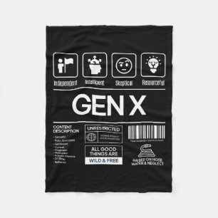 Funny Generation X Characteristics Mens Navy  Fleece Blanket
