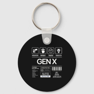 Funny Generation X Characteristics Mens Navy  Key Ring