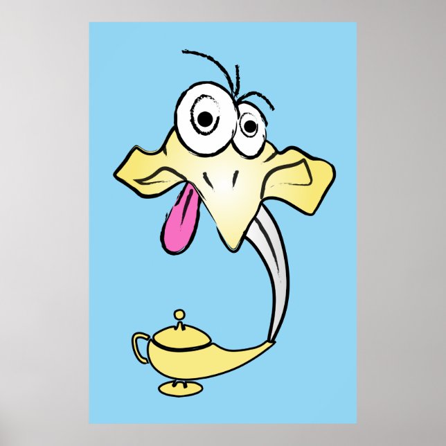 Funny genie poster (Front)