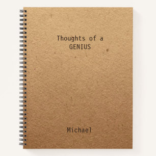 Funny Genius Personalised Office Notebook