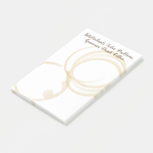 Funny "Geniuses Drink Coffee" Coffee Ring Post-it Notes