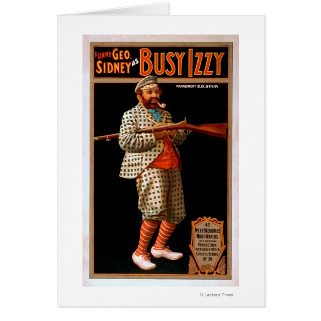 Funny Geo. Sidney as Busy Izzy Theatre Poster (Front)