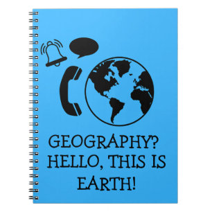Funny geography notebook
