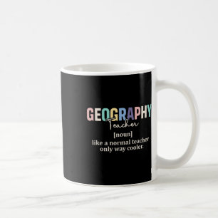 Funny Geography Teacher Definition Retro Back To S Coffee Mug