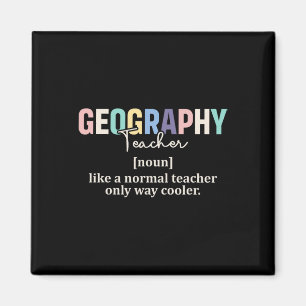 Funny Geography Teacher Definition Retro Back To S Magnet