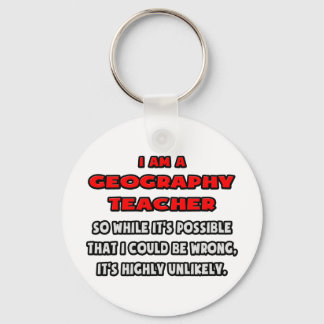 Funny Geography Teacher .. Highly Unlikely Key Ring