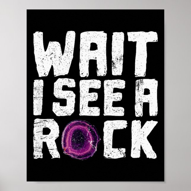 Funny Geologist Rock Hounding Geode Vintage Shirt  Poster (Front)