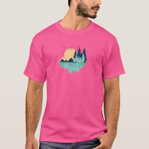 Funny Geometric Mountain Abstract Geometry Outdoor T-Shirt