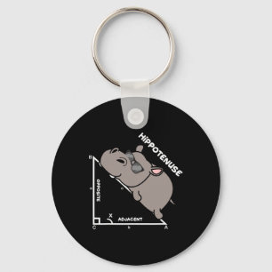 Funny Geometry Hypotenuse Math Mathematics Teacher Key Ring