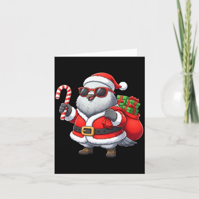 Funny Geon Christmas Santa Outfit Xmas Boys Girls  Card (Front)