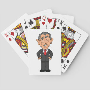 Funny George W Bush Political Caricature Playing Cards