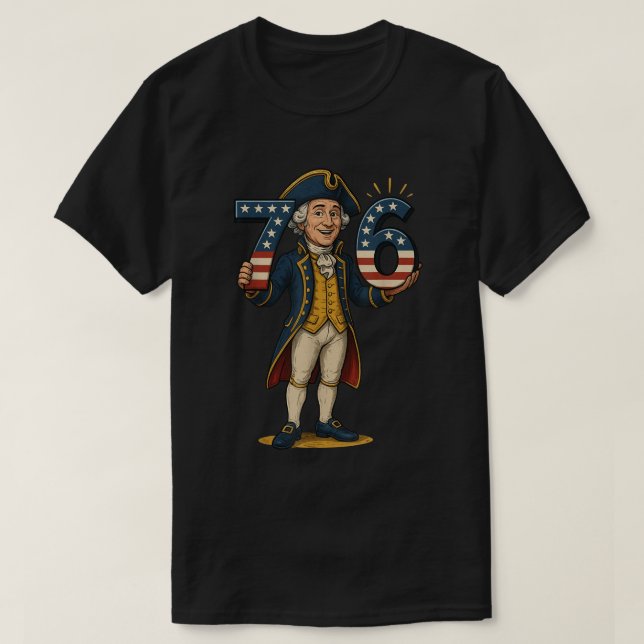 Funny George Washington 76 Meme Shirt (Design Front)