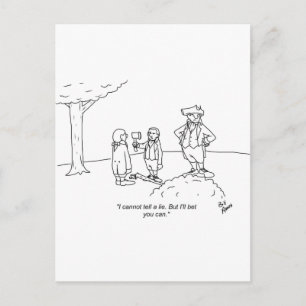 Funny George Washington Cherry Tree Gift! Postcard