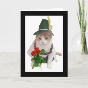 Funny German Cat Valentine Holiday Card