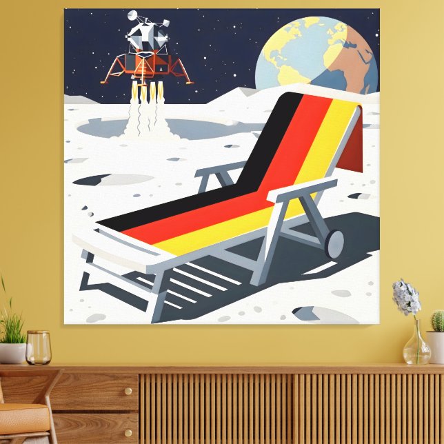Funny German flag Canvas Print (Insitu(LivingRoom))