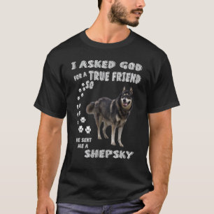Funny German Husky Dog Mum Dad Art, Cute Gerberia T-Shirt