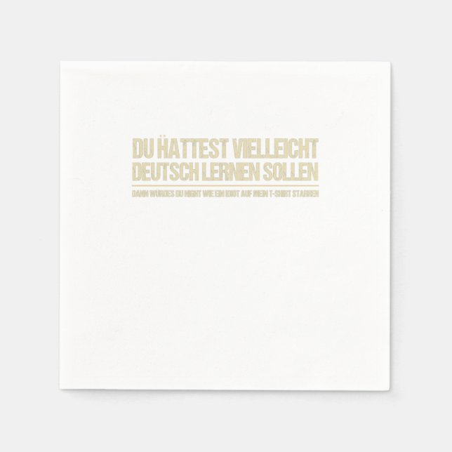 funny german saying napkin (Front)