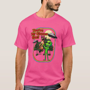Funny German Shepherd Alien You're Chosen One UFO T-Shirt