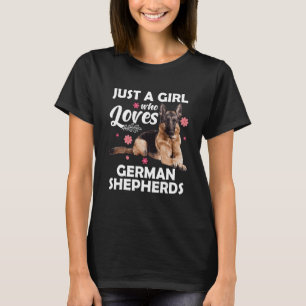 Funny German Shepherd Art For Girls Women Kids Dog T-Shirt