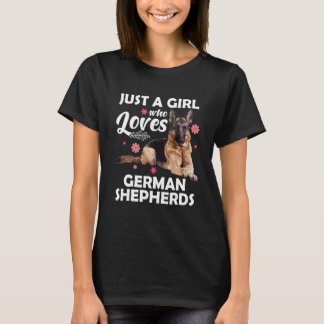 Funny German Shepherd Art For Girls Women Kids Dog T-Shirt