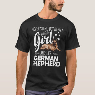 Funny German Shepherd Art For Girls Women Pet Dog T-Shirt