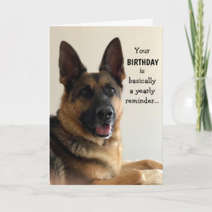 Funny German Shepherd Birthday Card