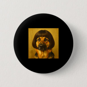 Funny German Shepherd Bob Haircut Dog Meme Men Wom 6 Cm Round Badge