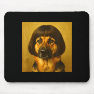 Funny German Shepherd Bob Haircut Dog Meme Men Wom Mouse Mat