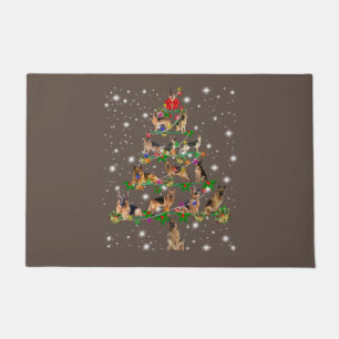 Funny German Shepherd Christmas Tree Decor Ornamen Doormat