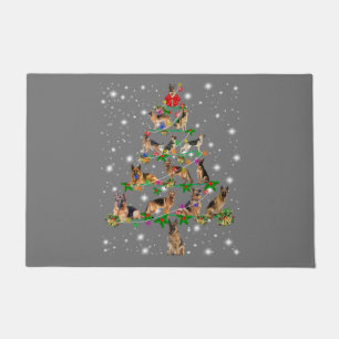 Funny German Shepherd Christmas Tree Decor Ornamen Doormat