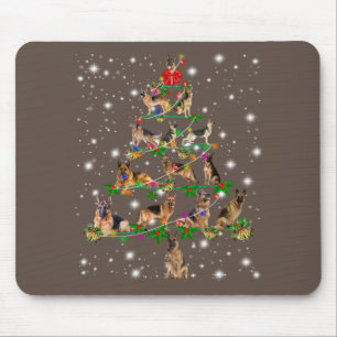 Funny German Shepherd Christmas Tree Decor Ornamen Mouse Mat