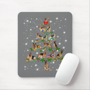 Funny German Shepherd Christmas Tree Decor Ornamen Mouse Mat