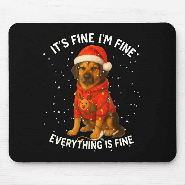 Funny German Shepherd Decorate Christmas Shirts I' Mouse Mat (Front)