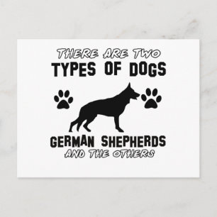 Funny german shepherd designs postcard