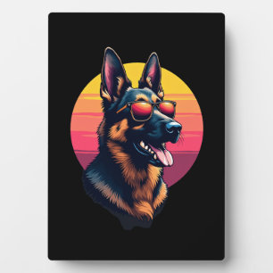 Funny German Shepherd Dog Design Art Costume Outfi Plaque