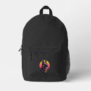 Funny German Shepherd Dog Design Art Costume Outfi Printed Backpack