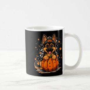 Funny German Shepherd Dog Halloween Pumpkin Graphi Coffee Mug