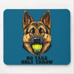Funny german shepherd dog tennis ball dog mom mouse mat