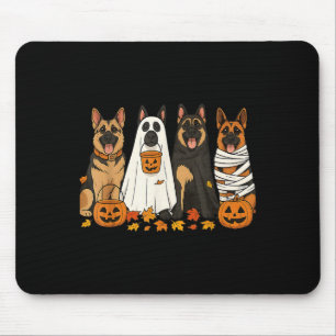 Funny German Shepherd Dogs Dressed As Ghost Soky H Mouse Mat