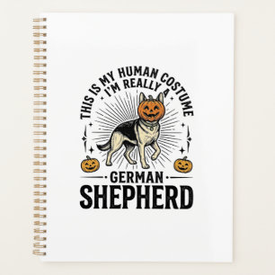Funny German Shepherd Halloween Costume Dog Design Planner