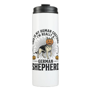 Funny German Shepherd Halloween Costume Dog Design Thermal Tumbler