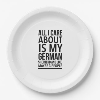 Funny German shepherd Paper Plate