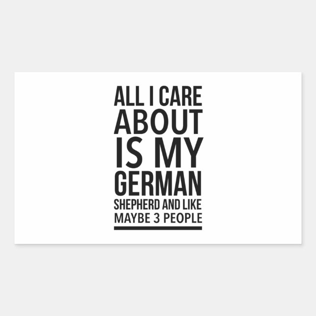 Funny German shepherd Rectangular Sticker (Front)
