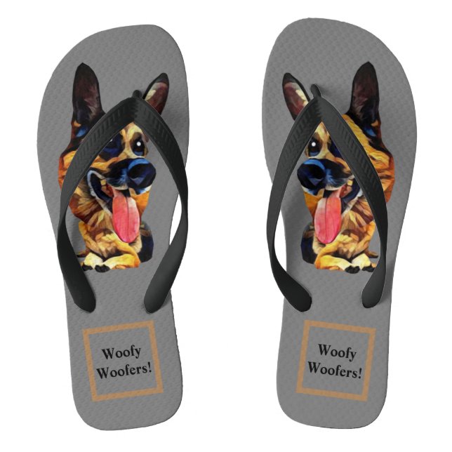 Funny German Shepherd Sandals (Footbed)