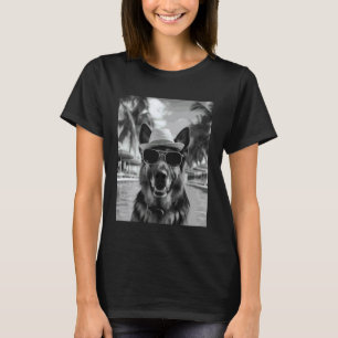 Funny German Shepherd Selfie Dog Summer Vacation T-Shirt
