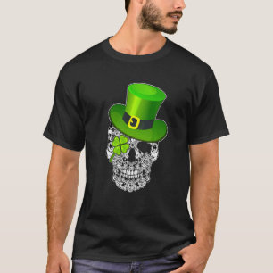 Funny German Shepherd Skull Dog St Patrick S Day T-Shirt